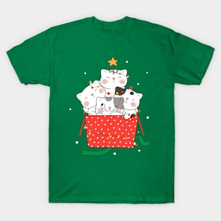 Cat Christmas Box T-Shirt